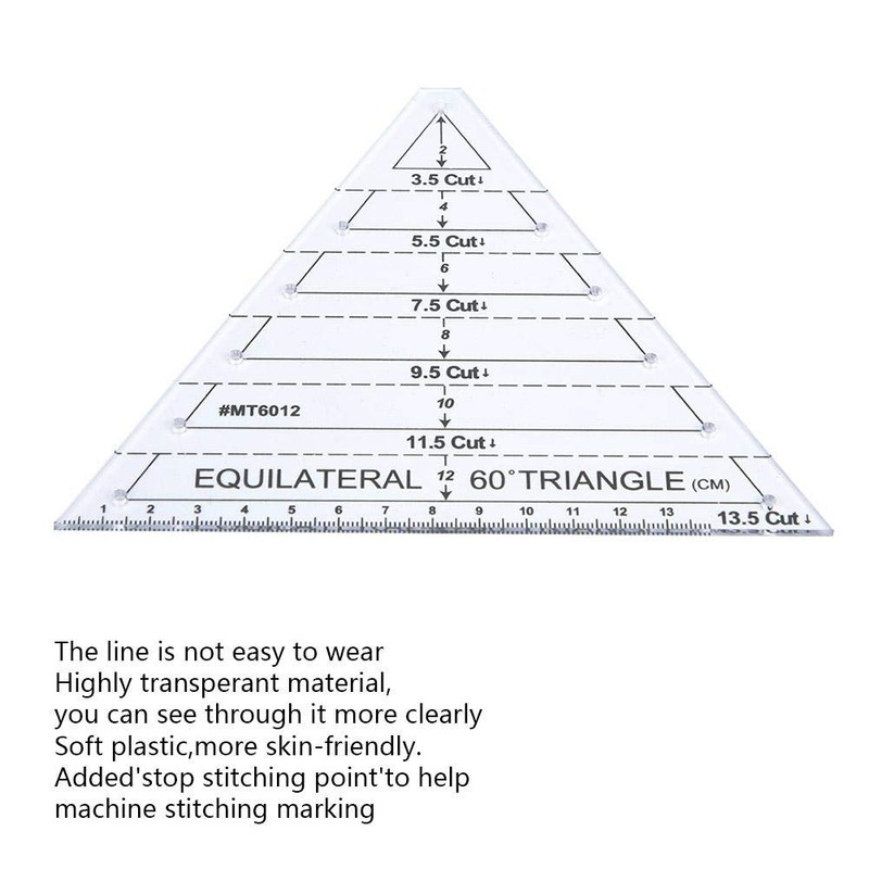 Quilting Ruler, Triangle Patchwork Ruler Acrylic Cutting Ruler Quilting Templates