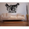 Vinyl Wall Decal Sticker Long Haired Dogs OS_AA617s