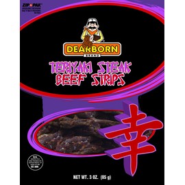 Dearborn Teriyaki Jerky - 3 Oz. (8 Pack)