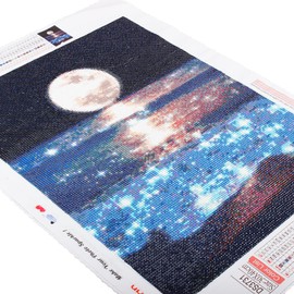 HuaCan Diamond Painting Kits Moon DIY 5D Square Full Drill Art Perfect for Relaxation and Home Wall Decor 30x40cm