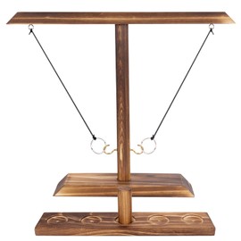 LJINNOVEX Large Ring Toss Game for Adults – Durable Hook and Ring Game for Parties, Yard, Indoor and Outdoor Fun – Wooden Ring Hook Tossing Game for Adults