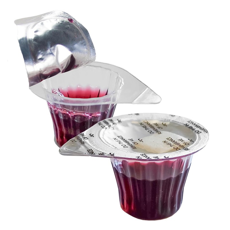 Truevine Economy Communion Cups and Wafer Set - Prefilled Cups