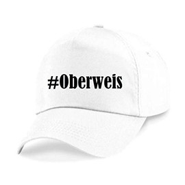 Reifen-Markt Base Cap Hashtag #Oberweis Größe Uni Farbe Weiss Druck Schwarz