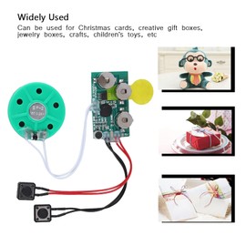 Sound Module, 4 Minute Writeable Sound Chip, Music Voice Player, Voice Greeting Card Trigger the Button to Play Music Programmable Board for DIY Birthday Music Box Greeting Card