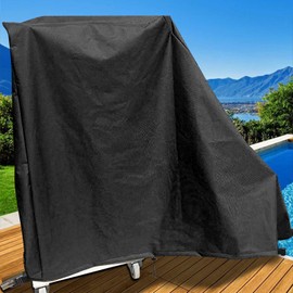 Lift Pool Chair Protective Cover, 600D Heavy Duty Swimming Pool Lift Chair Protective Covers for SR Smith ML300, Black