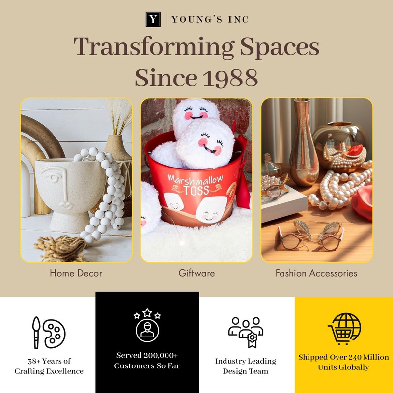 Young's Inc. Ceramic Cookie Jar - Cute Kitchen Counter Storage