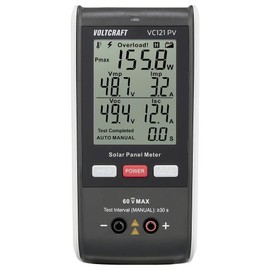 VOLTCRAFT VC121 PV Solar Panel Meter up to 800W Display Current Voltage Power Short Circuit