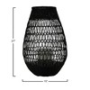 Bloomingville Black Rattan Glass Insert Lantern