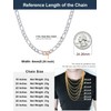ChainsPro Men's Figaro Chain Necklace 6 mm Wide Figaro Chain