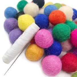 Felt Wool Balls Felt Garland Balls 2cm 100pc Mix Color Pom Poms Garland Party Home Decor