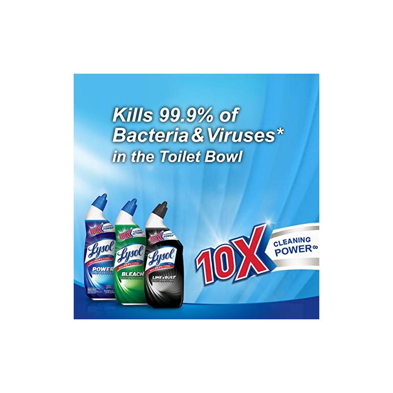 Lysol Toilet Bowl Cleaner with Lime and Rust Remover, 24