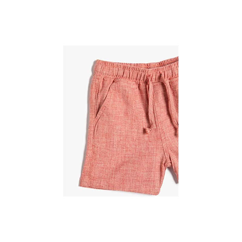 Koton Baybboys Linen Drawstring Pockets Shorts, Coral(402)