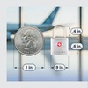 BRINKS TSA Approved Padlock, 22mm Aluminum, Chrome-Plated with Hardened Steel