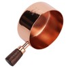 Sauce Pan Wooden Handle Rose Gold Stainless Steel Sauce Pot