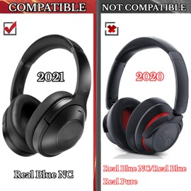 YunYiYi Real Blue NC (2021) Earpads Ersatz Ohrpolster Kompatibel mit Teufel Real Blue NC Bluetooth Kopfhörer (2021) Upgrades Ohrpolster Teile (Ohrpolster)