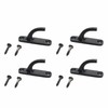 SUL Curtain Hold Tie Backs Black Hooks, U Shaped Wall