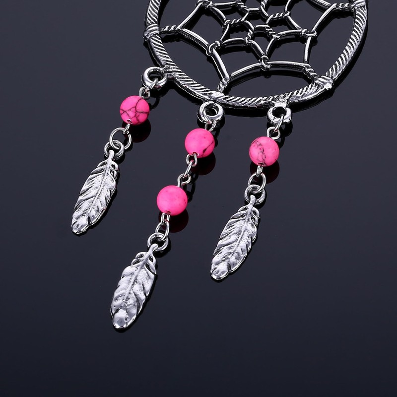 YYJFF Dream Catchers Car Charm Rotatable Handmade Pendant with Rose