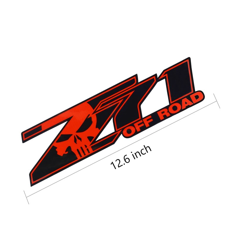 2Pc Z71 Off Road Decals Stickers Emblem Replacement for Silverado