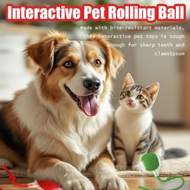 2025 New Interactive Dog Cat Toys Balls,Interactive Rolling Ball Cat Toy, 360° Smart Automatic Rolling Pet Ball, Fast Moving Toy for Dog and Cat(Green)