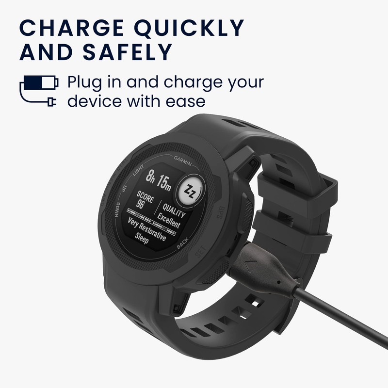 kwmobile USB Kabel Charger kompatibel mit Garmin Instinct 2 Solar/Instinct