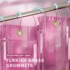 AmazerBath Shower Curtain Liner, 100% EVA Soft Clear Pink Heavy