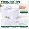 Memory Foam Knee Pillow for Side Sleepers – Adjustable Strap