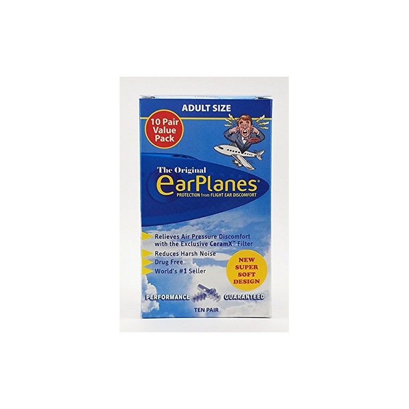 New Super Soft Adult EarPlanes® Ear Plugs Airplane Travel Ear