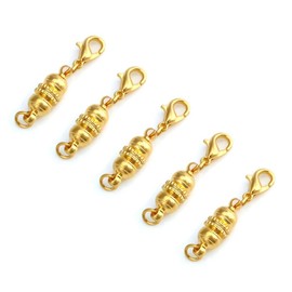 Operitacx 2sets Gold Lobster Clasps for Jewelry Necklace Bracelet Ball Tone 5pcs*2