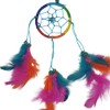 VIE Naturals Dream Catcher, 6cm Ring with Bead, Rainbow