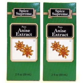 Spice Supreme Flavorings: Pure Anise Extract (Pack of 2) 2 oz Size by Spice Supreme