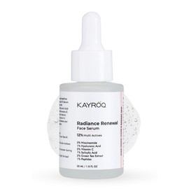 KAYROQ Radiance Renewal Face Serum with Niacinamide, Vitamin C & Hyaluronic Acid | Brightens Skin, Evens Tone & Improves Texture | For All Skin Types | 30ml