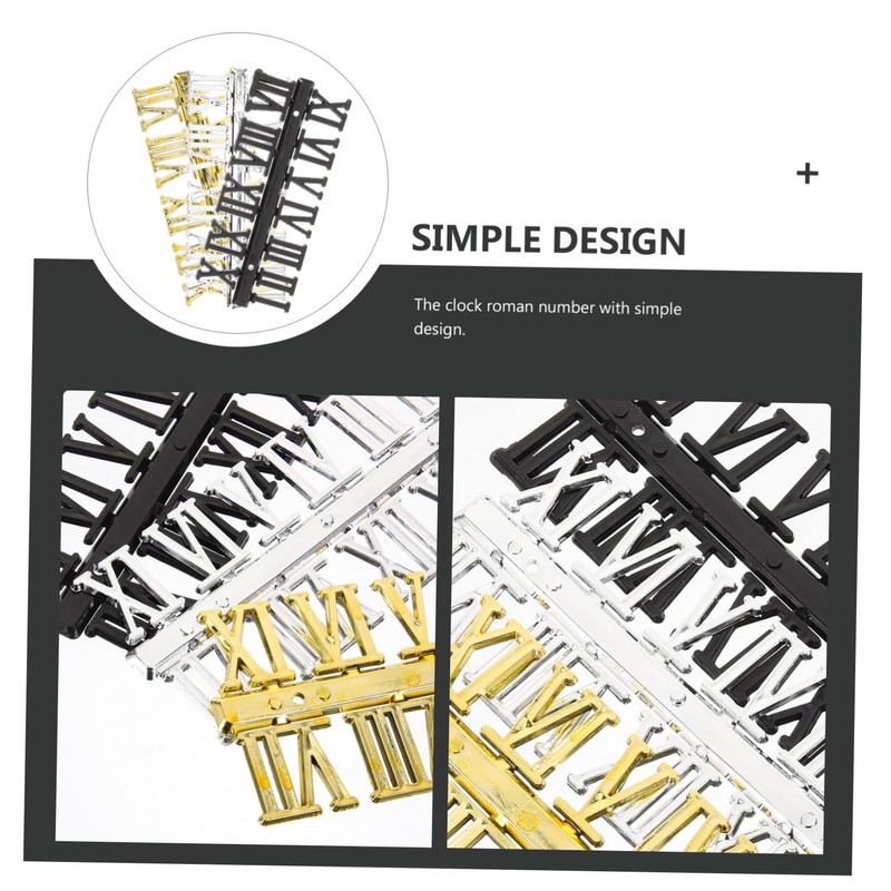 DOITOOL 12 pcs Roman Clock Numbers DIY Replacement Numerals for