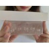 Clear Acrylic Press-On Nails with Holographic Glitter, Long Coffin Shape,