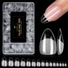 TOMICCA Short Almond Full Cover Nail Tips 510 Pieces 15
