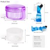 Leak Proof Purple Denture Cups for Soaking Dentures, Partial Denture