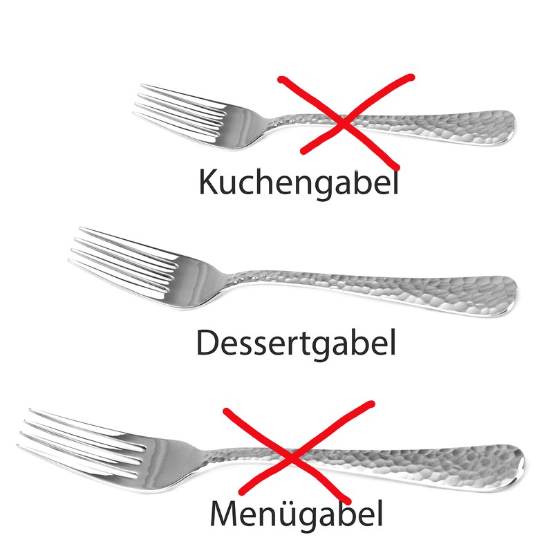 Solex Lena Hammered Effect Dessert Forks Pack of 12