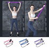 Pilates Gym Stick Stretching Full Body Core Exercise Tubing Band Latex Band Blue 4ea