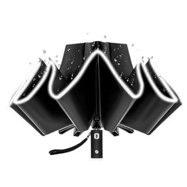 Paraguas Plegable Inverso Automático, Linterna de luz LED Paraguas de viaje, Con 10 Varillas, Paraguas Portátil de Viaje para Hombres y Mujeres para Llevarlo Diario en Bolsa