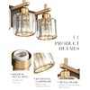 Cargifak Crystal Vanity Lights, Modern 3-Light Bathroom Lights Over Mirror,