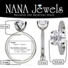 NANA Silver 10.0mm (4ct) Round Cut Zirconia Solitaire Engagement Ring-Platinum