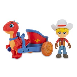 Giochi Preziosi Dino Ranch Jon & Blitz, Vehicle with Dinosaur and Figure, Approx. 7.5 cm Tall, as seen on TV, for Children Aged 3 and up, DNA03100