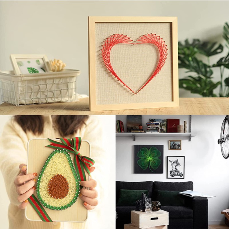 GORGECRAFT Heart String Art Kit, Craft Cupcake, All Necessary Accessories