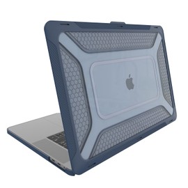 Punkcase for MacBook Pro 14 Case Hard Shell Cover | Clear Military Heavy Duty Rugged Sleeve with Kickstand | Ultimate Protection for MacBook Pro 14 Model A2442 (2021 Release) [Dark Blue]