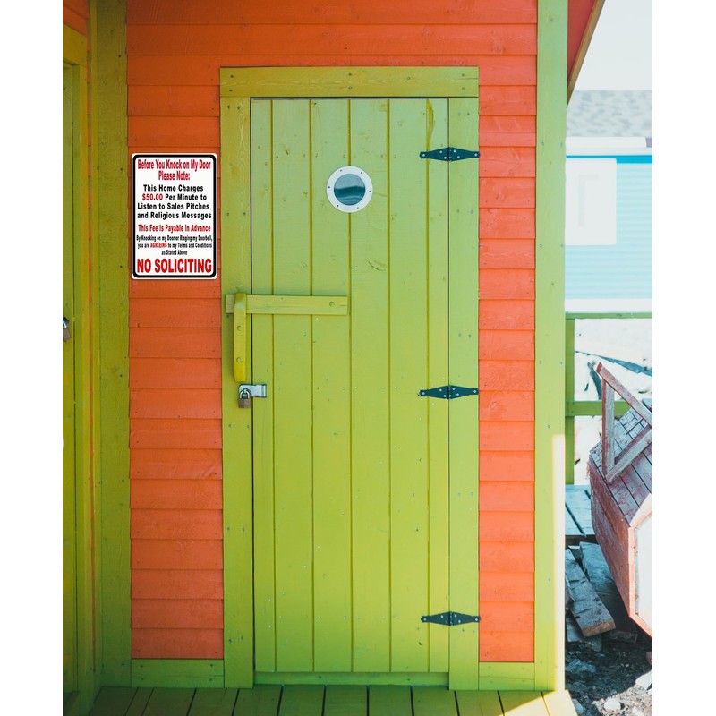 CUUCTGDA Before You Knock On My Door Sign No Soliciting