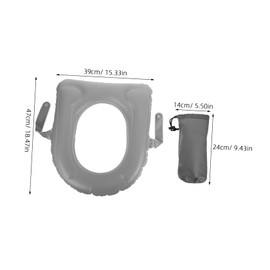 Beavorty Commode Seat Cushion Replacement Inflatable Toilet Seat Covers Suction Cup Storage Bag