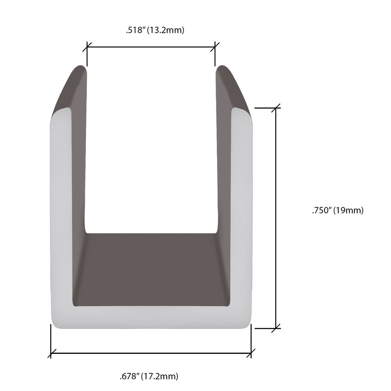 CRL SDCD12PN Polished Nickel 1/2" Fixed Panel Shower Door Deep