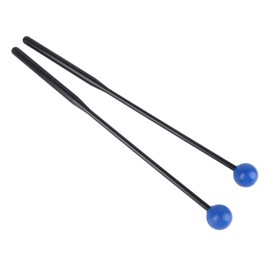 2 PCS Drum Mallets Percussion Mallets for Xylophone Glockenspiel Marimba Bell ChimePercussion MalletMarimba Mallets,Xylophone SticksMallets (Black Rod Blue Head)
