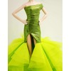 Handmade Cora Gu Classic Shimmery Lime One Shoulder Mermaid Gowns