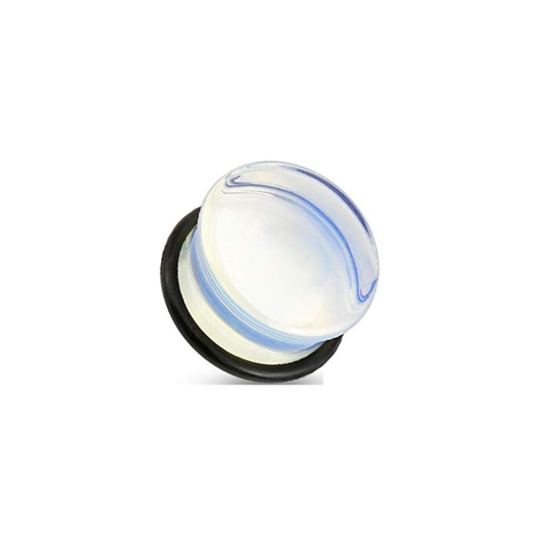 Tapsi´s Coolbodyart® Single Flared Plug Opal O Ring White 4