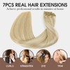VINBAO Clip in Human Hair Extensions Rallonge Cheveux Humain Extension